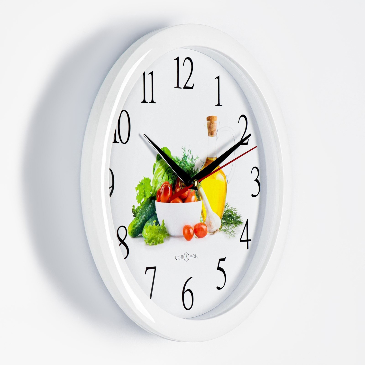 Часы настенные, серия: Кухня, "Овощной микс", плавный ход, d-28 см 9485523