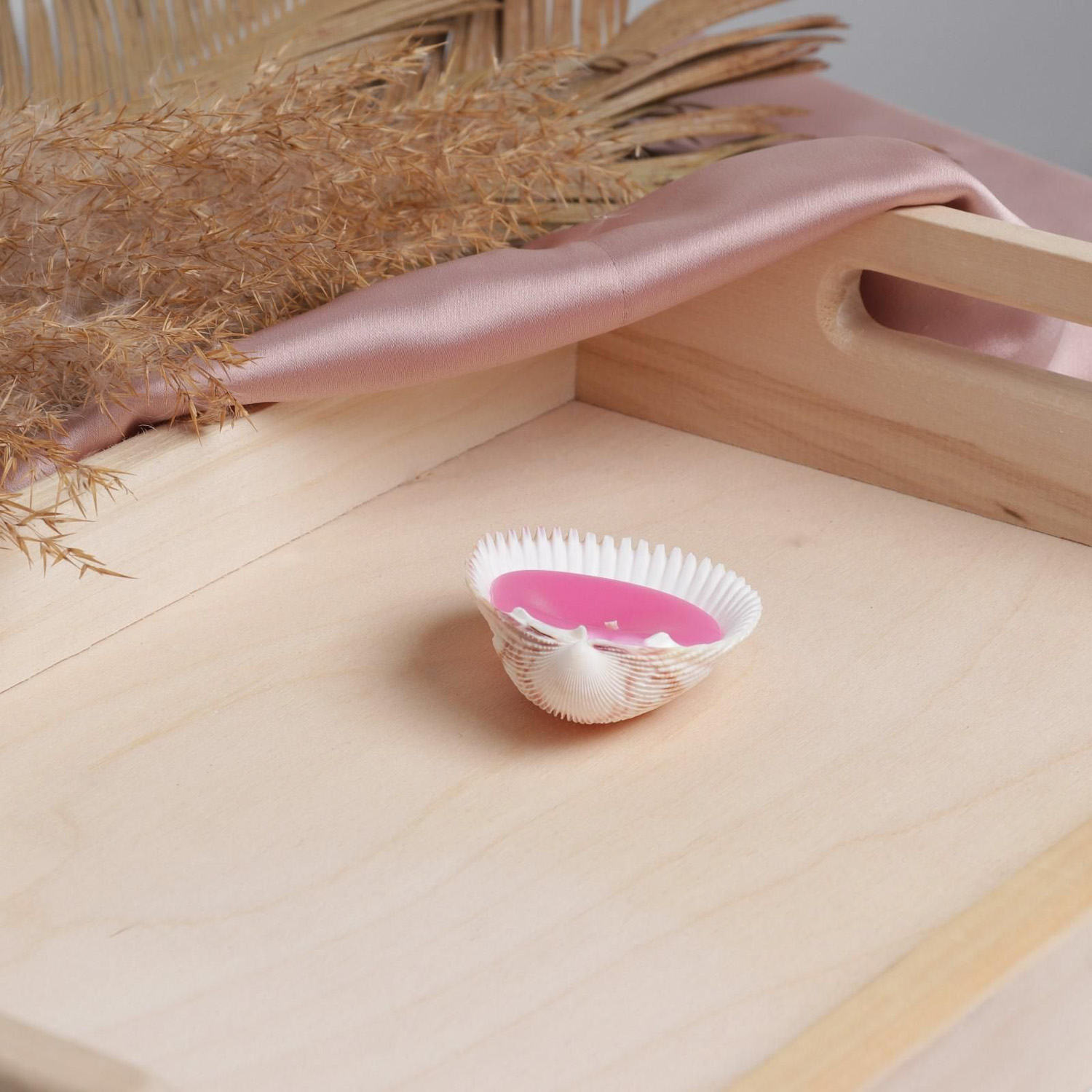 Свеча-ракушка "Time to dream",розовая, 9 х 6 х 2,5 см  6581971