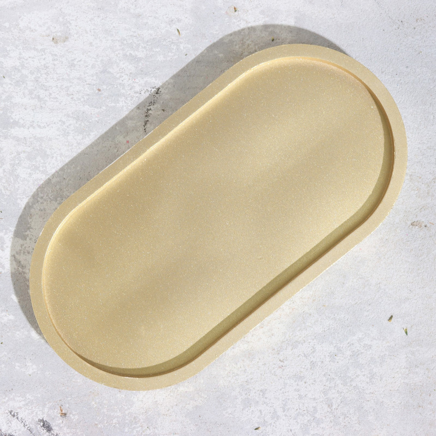 Подсвечник овальный из гипса,17,5х9х1,5см,золото 10059832