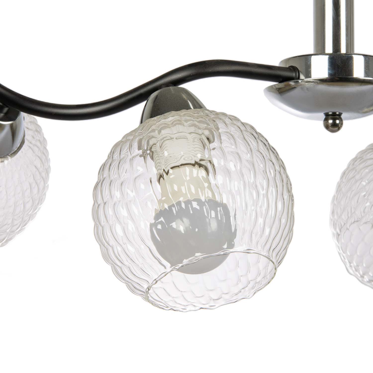 Люстра 07624-0.3-04 CR+BK Е27 60Вт S=24м2  *1/4