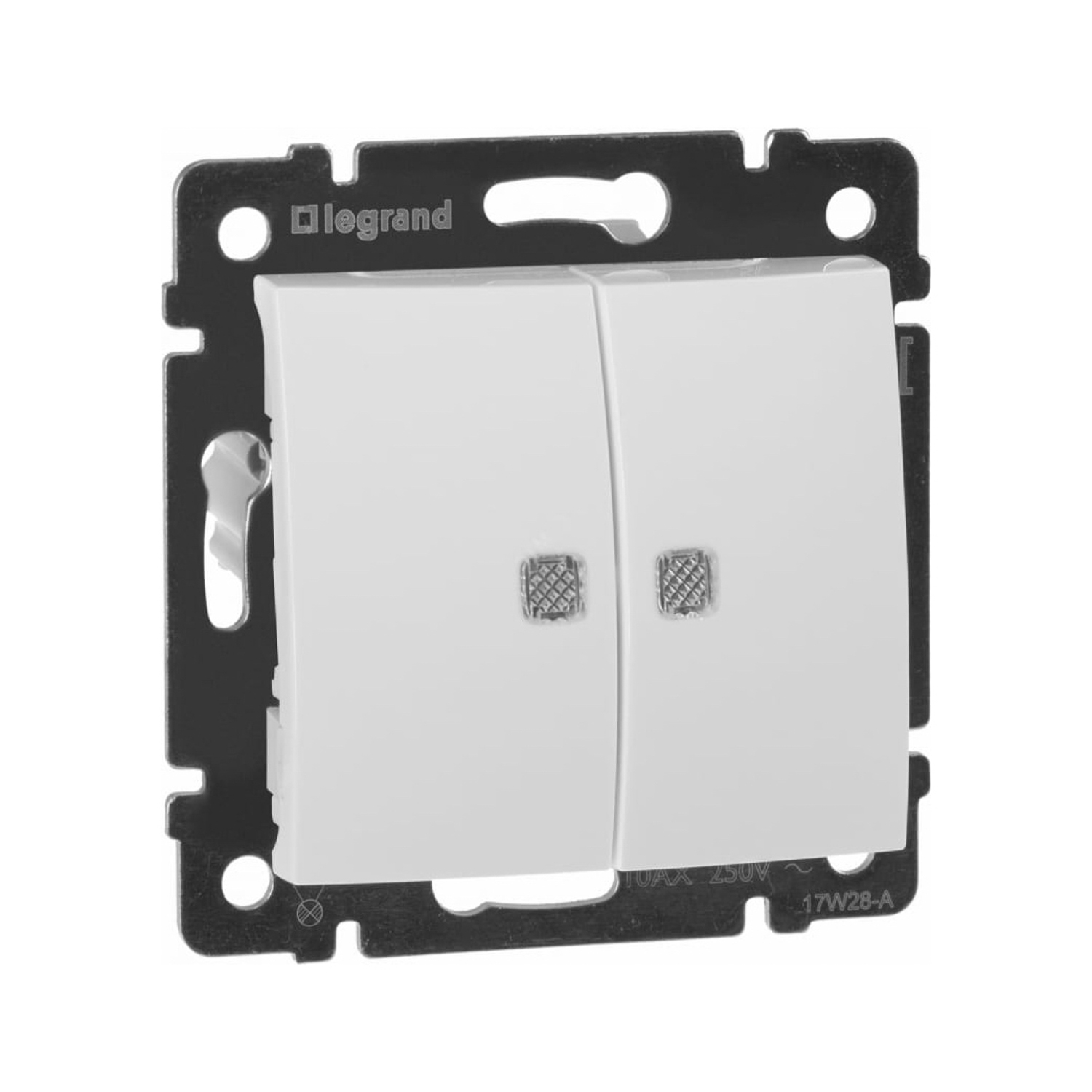 Механизм выключателя 2-кл. СП Valena с подсветкой бел. инд. упак. (DIY-упак) Leg 694290