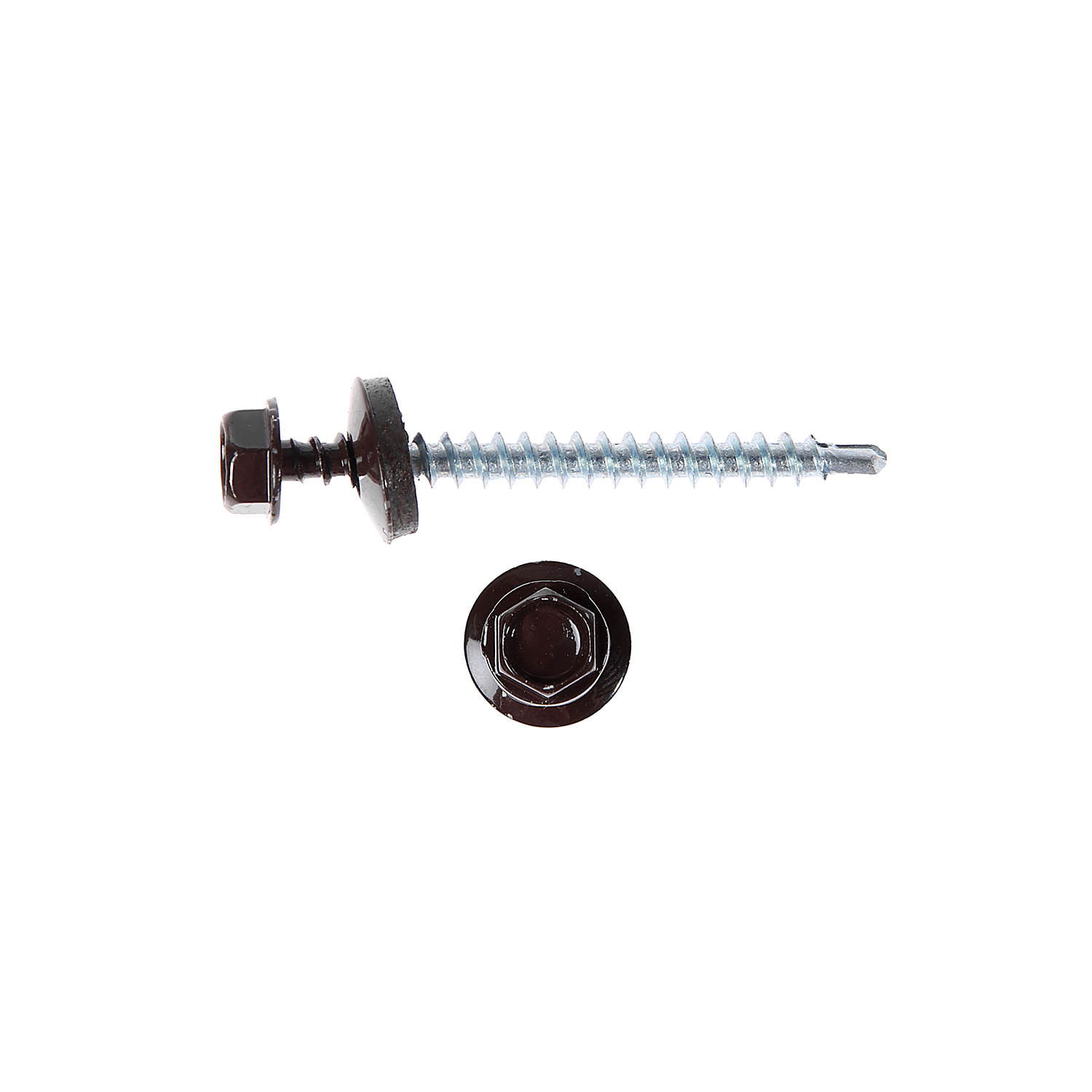Саморезы кровельные BROZEX 4,8*51 RAL8017 (темно-коричневый) (10кг) промтара *10