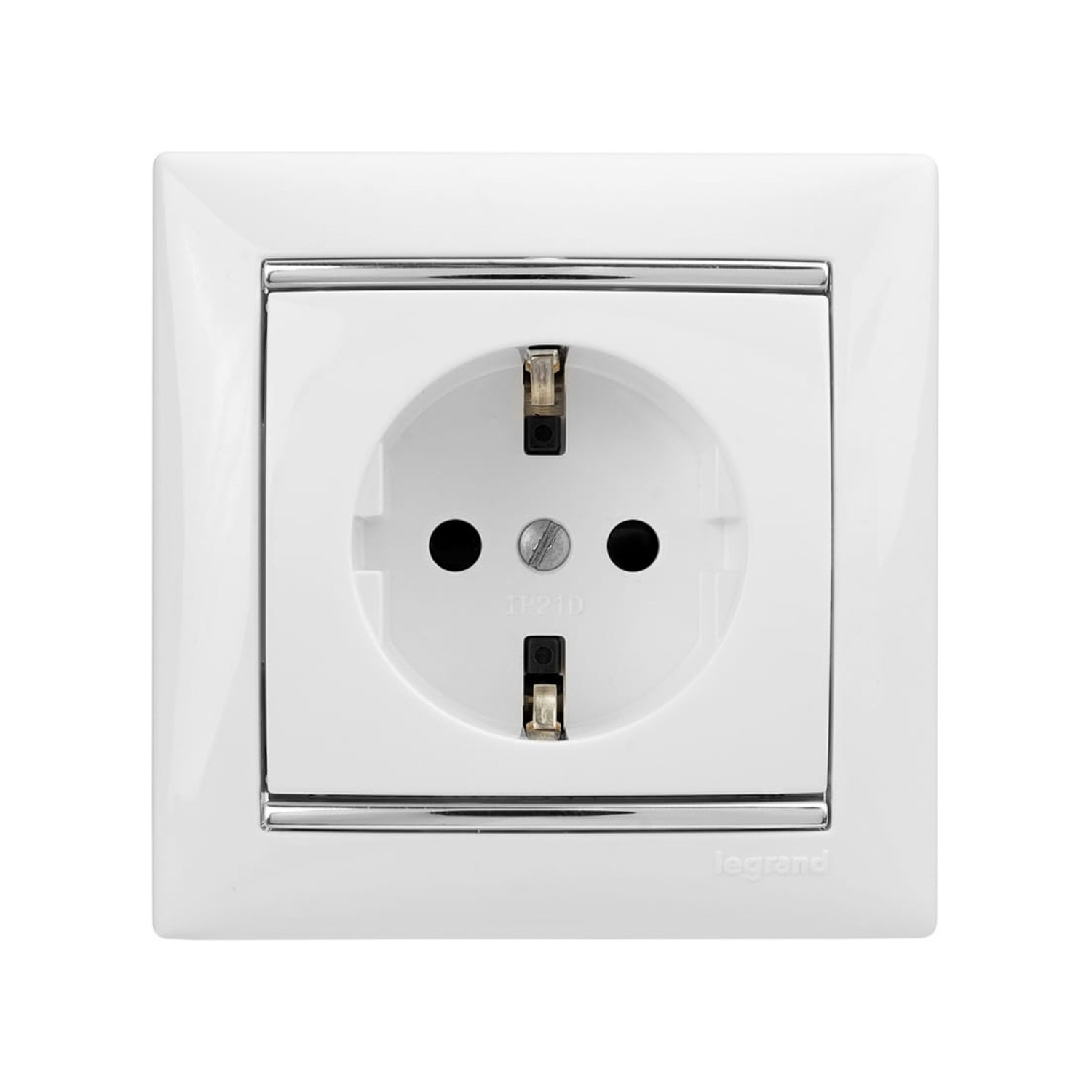 Механизм розетки "Valena" 1-м. с заземл, бел. Leg 774420 *1/10