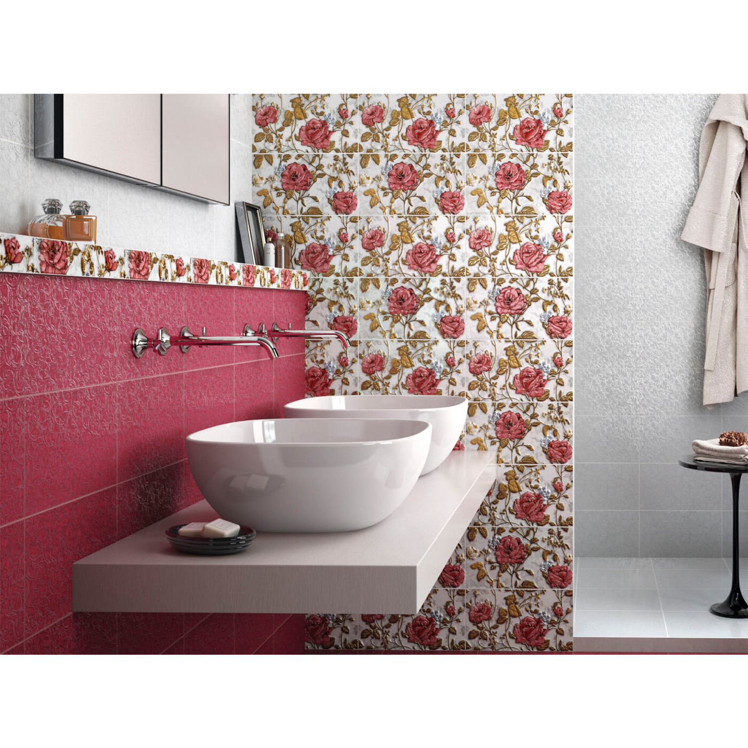 Плитка 40х23 см настенная 1.38 м² Intercerama Brina, розовый