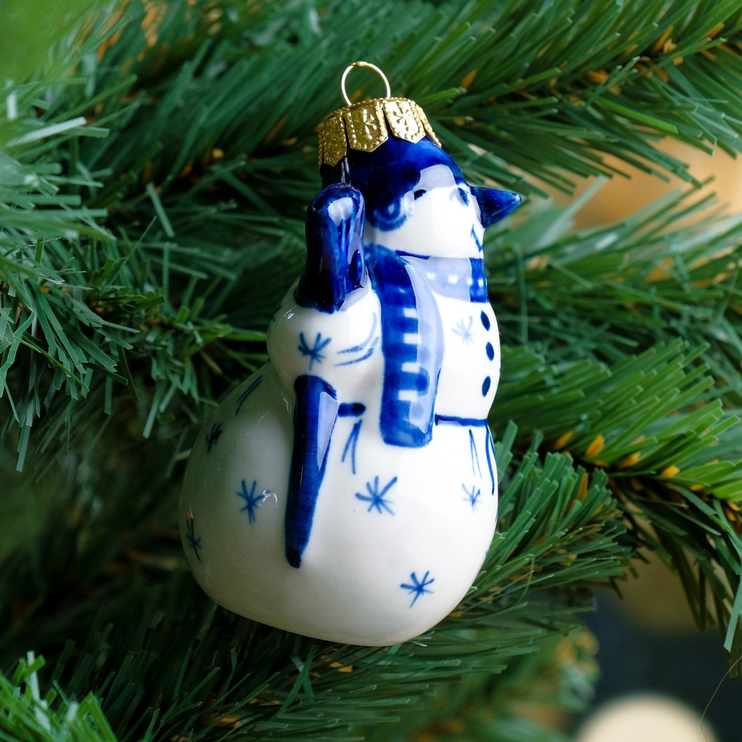 Ёлочное украшение "Снеговик" 8 см