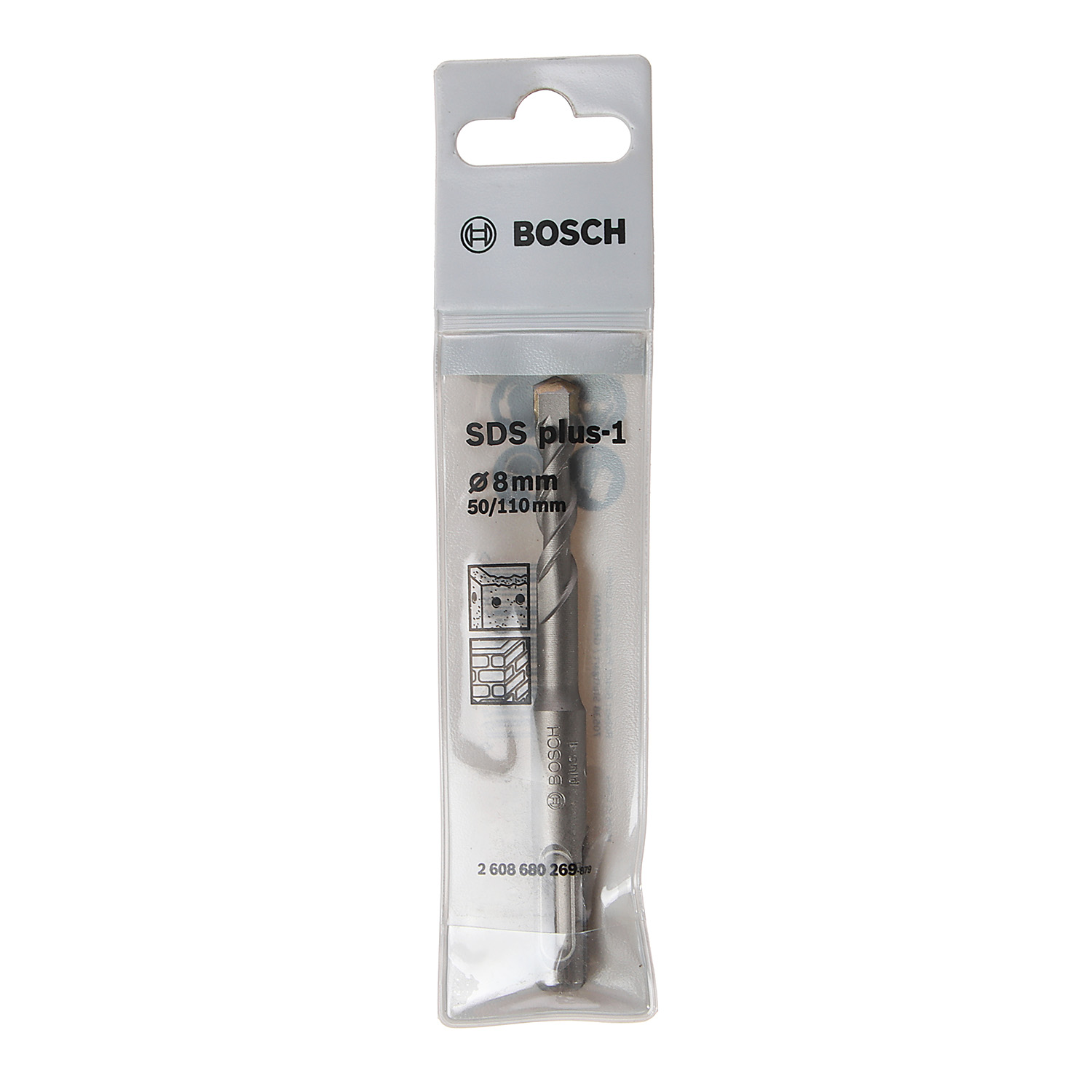 Бур по бетону 8*110мм SDS plus-1 2 грани (2608680269) BOSCH *1