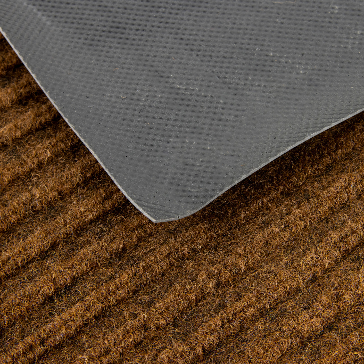 Коврик влаговпитывающий 60*90 см ребристый  коричневый "KOVROFF" (арт.20303) *1/10 (МШ24)