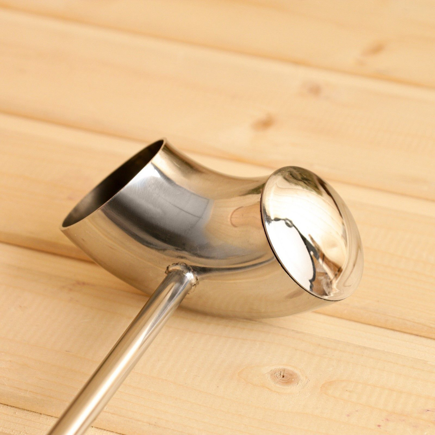 Ковш для бани "Рожок" из нержавеющей стали, с деревянной ручкой 9718715