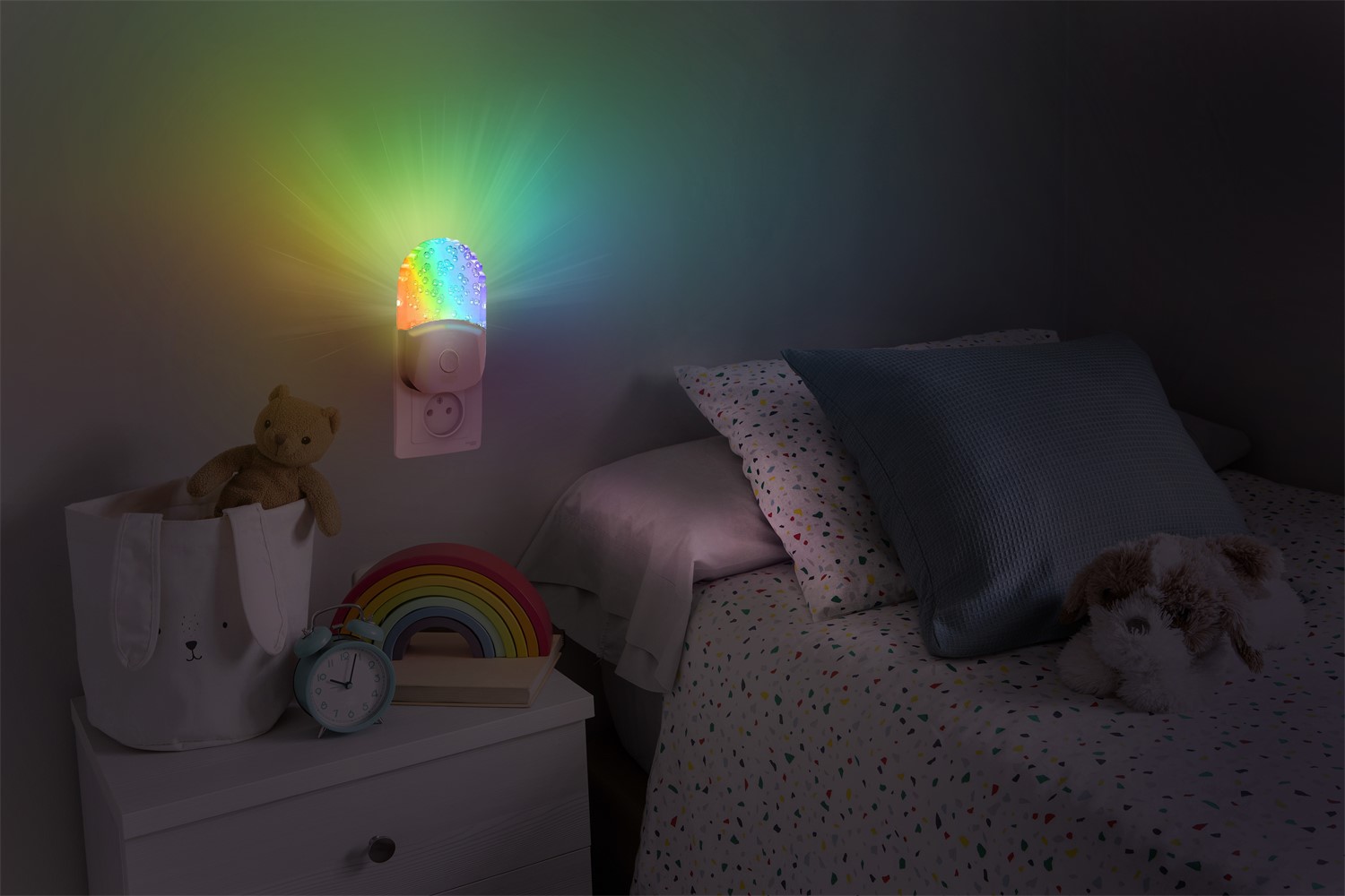 Светильник-ночник  Старт NL 2LED Meteorite  белый+RGB *1/20 Светильник-ночник  Старт NL 2LED Meteorite  белый+RGB *1/20