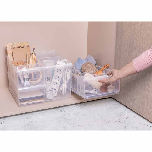 Контейнер для хранения пластм. "Rolly"  5л с раздел.168х305х129мм Прозр арт.433217201"Бытпласт"*1/9