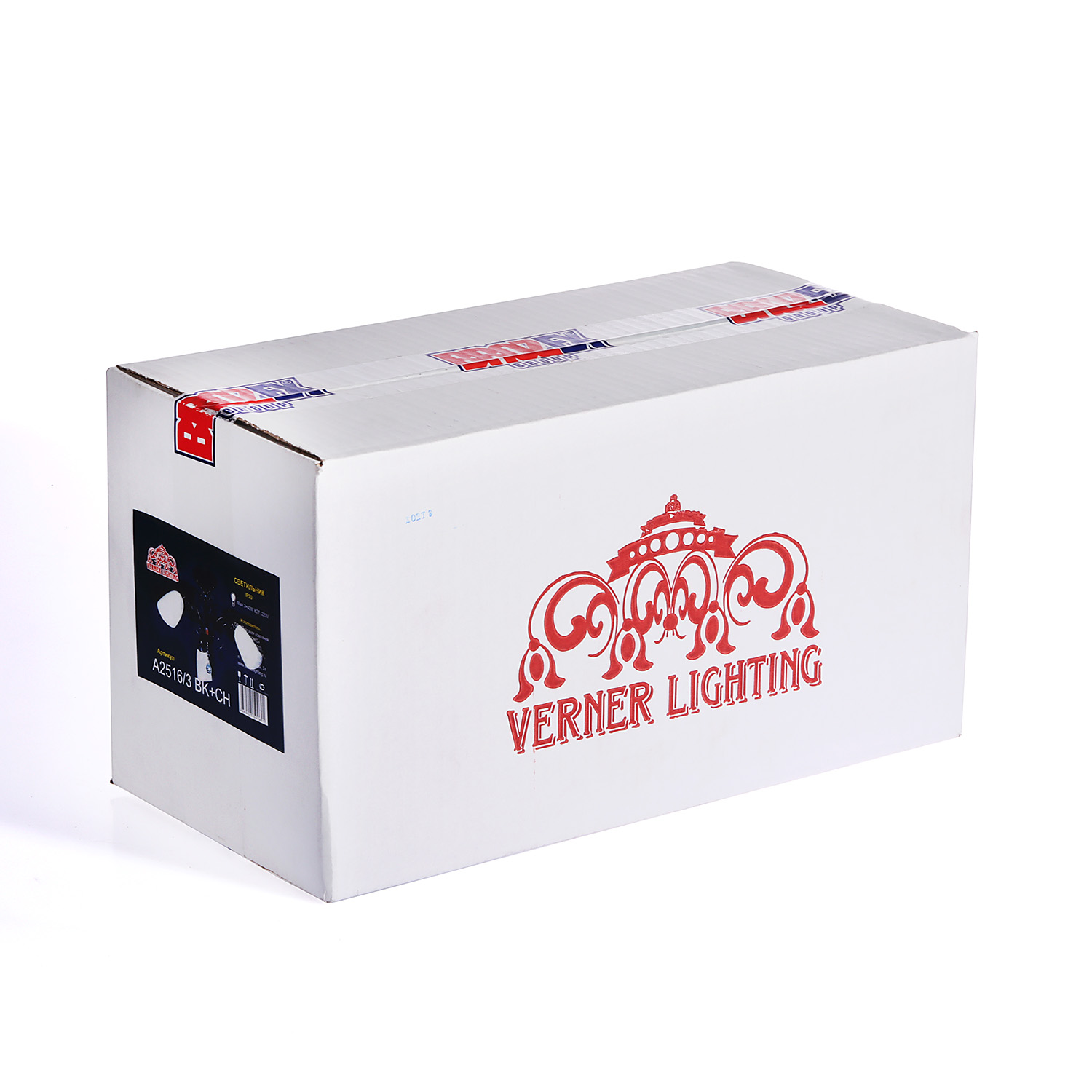 Люстра Verner Lighting А2516/3, 40 Вт, Е27, 3 лампы, черный/хром