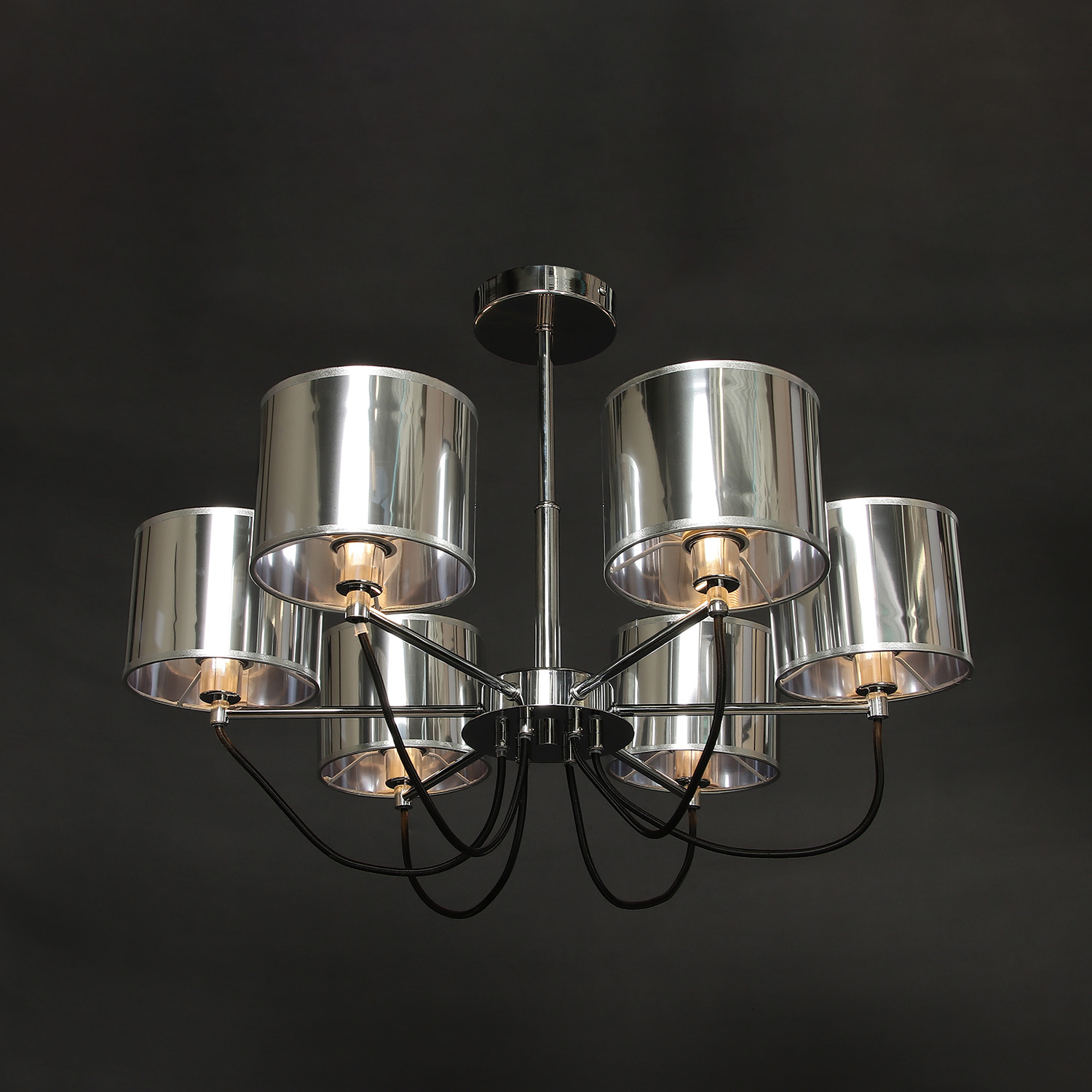 Люстра MW-Light, E14, 6 ламп, 40 Вт, цвет хром