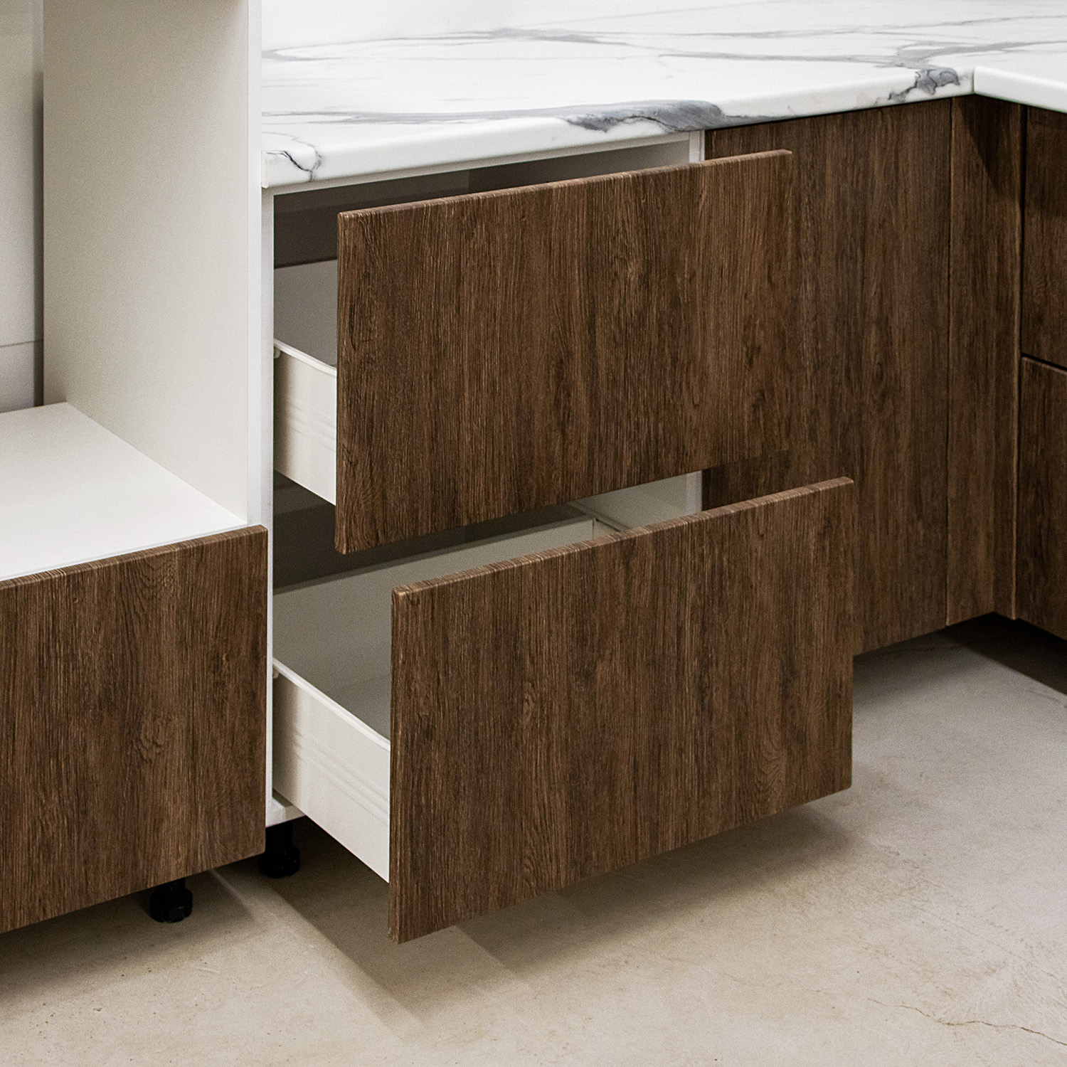 Корпус стола рабочего 600х850х600 мм ГЕРДА, 2 ящика, белый