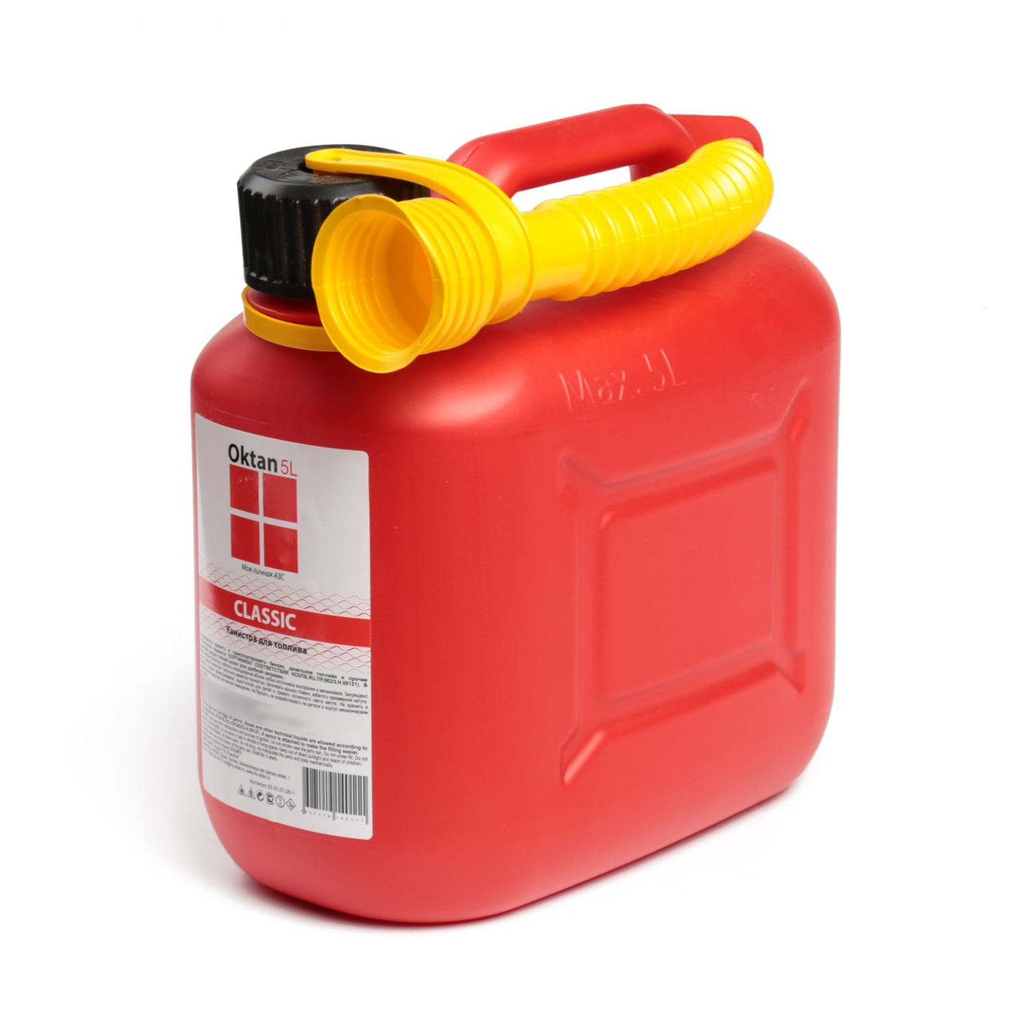 Канистра Oktan ГСМ, 5 л, пластиковая, красная 2577999