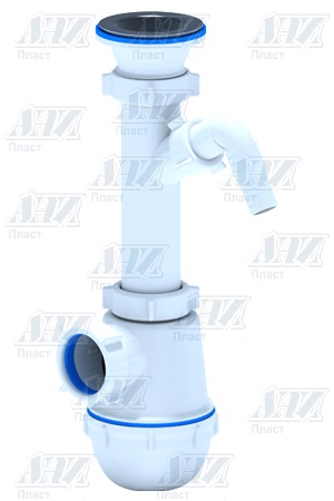 Сифон бутылочный 1 1/2"*40 с отводом стиральной машины АНИ ГРОТ А1000 *1/35