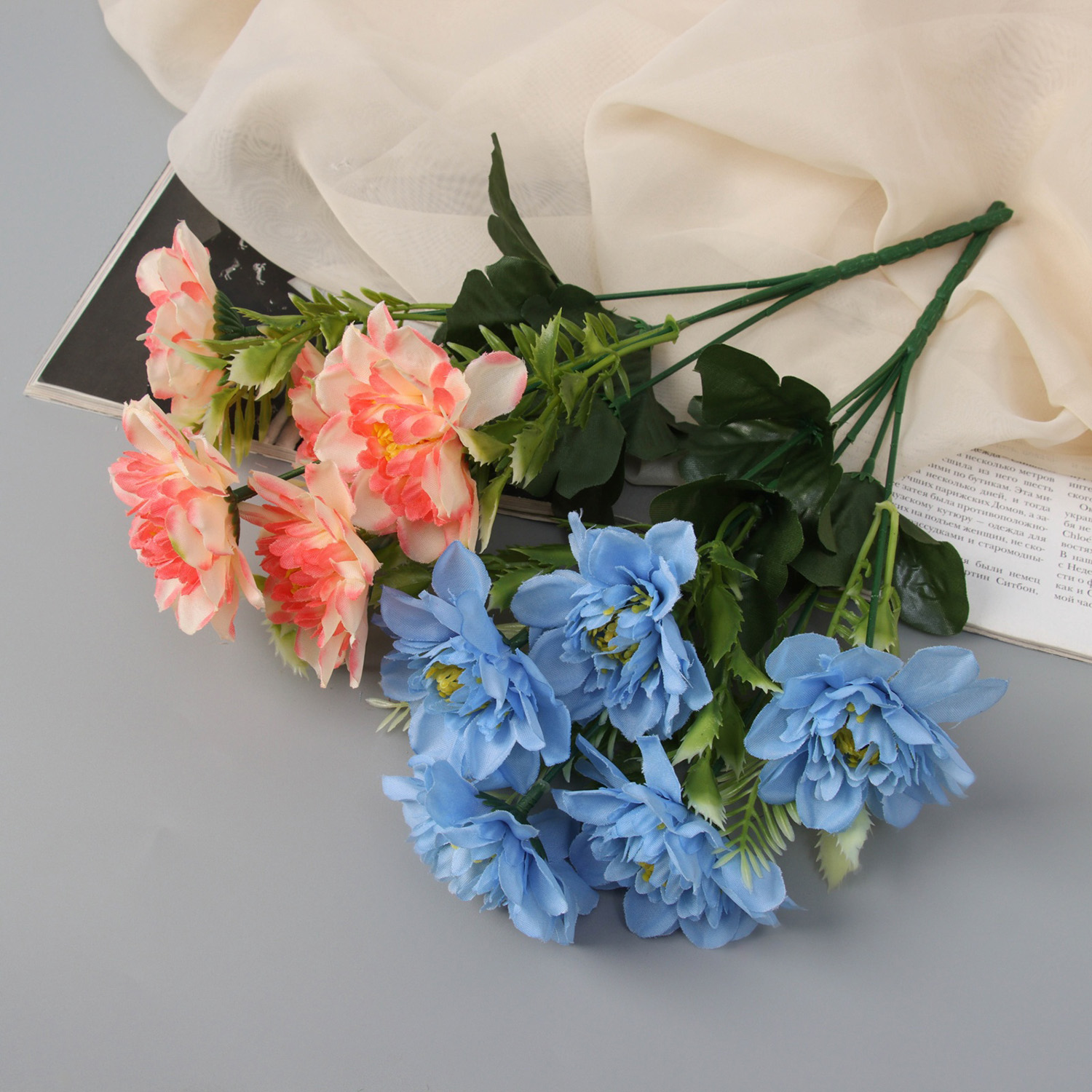 Букет искусственный «Бегония ампель», 26 см, МИКС