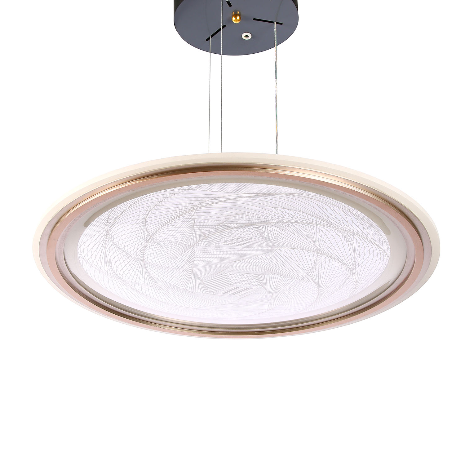 Светильник подвесной светодиодный 9260 H/130W gold 530 мм 3 реж., пульт S=25м2  VERNER LIGHTING *1