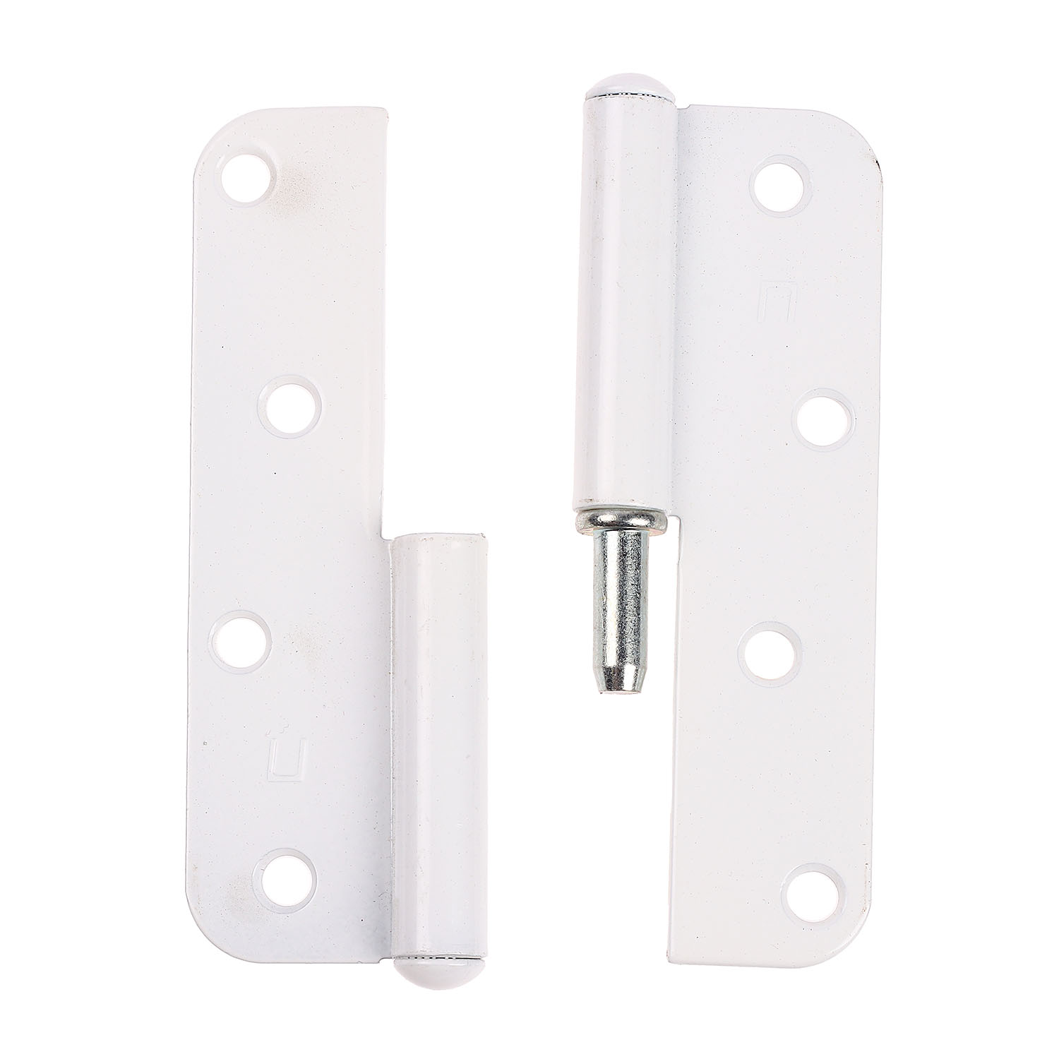 Петля накладная полимер.110мм белая ПРАВАЯ СКОБИС *50