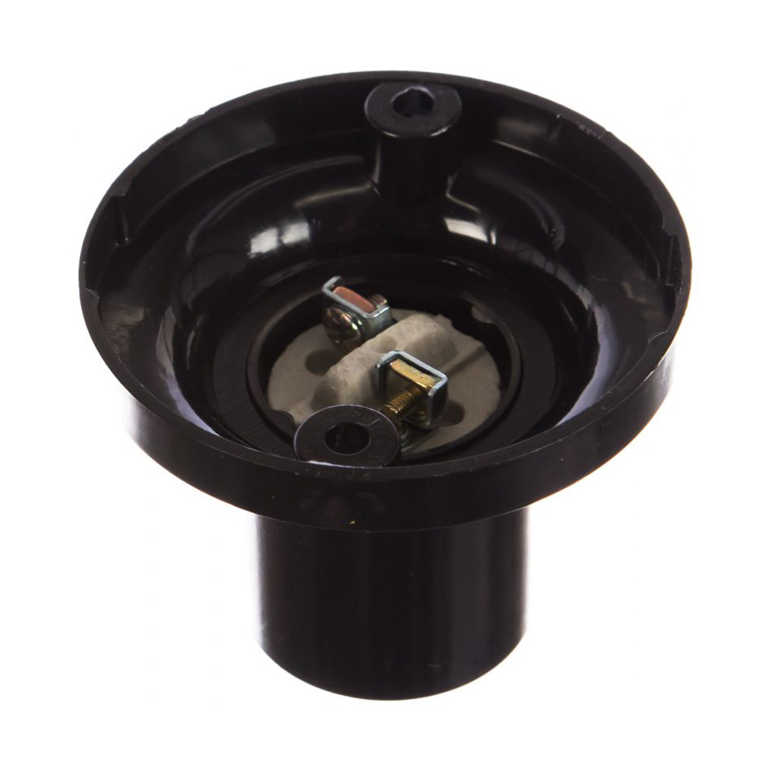 Патрон карболитовый E27 потолочный 4А 250В инд. упак. черн. UNIVersal 5560729