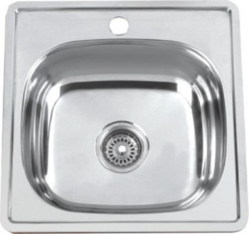 Мойка нерж.врезная 480х480х160мм 0,6мм выпуск 3 1/2 с сифоном, без гофры *1/15 Мойка нерж.врезная 480х480х160мм 0,6мм выпуск 3 1/2 с сифоном, без гофры *1/15