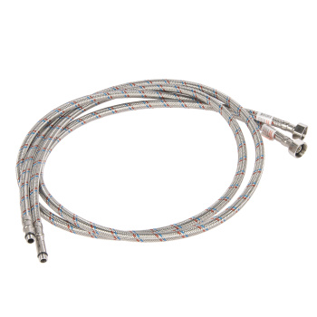 Шланг соединительный к смесителю 100 см нерж.сталь VALFEX М10*18-1/2" уп.2шт *1/50 Шланг соединительный к смесителю 100 см нерж.сталь VALFEX М10*18-1/2" уп.2шт *1/50