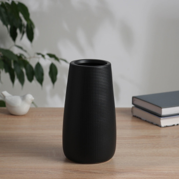 Ваза керамика настольная "Адельмо" 20,5х9,5 см, чёрный  10455008