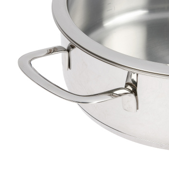 Кастрюля нерж. "Kukmara" "Safia" 3,9л Сотейник Ст.кр., d дна245мм (подх. д/Инд.пл.) SF-STP3926G *1/4