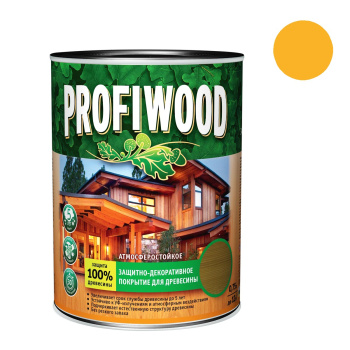 Защитно-декоративное покрытие 0.7 кг для древесины PROFIWOOD, алкидное, сосна