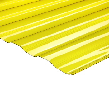Поликарбонат 0.8 мм профилированный С-8-У стандарт, 1.05х2 м, желтый Поликарбонат 0.8 мм профилированный С-8-У стандарт, 1.05х2 м, желтый
