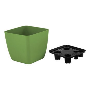 Кашпо пластм. "Vienna"  5,0л 190х190мм h187мм со вставкой Оливковый IG680410013*1/16 Кашпо пластм. "Vienna"  5,0л 190х190мм h187мм со вставкой Оливковый IG680410013*1/16