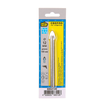 Сверло по стеклу и кафелю 12мм "888" (арт.6864120) *1/50