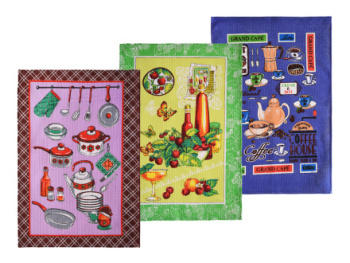 Полотенце вафельное 40*60см рисунок в ассортименте Кухня Адель *50 *