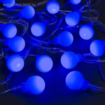 Гирлянда «Нить» Luazon Lighting, 5 м, 8 режимов, синий, шарики, 30 LED, IP20, 220 В Гирлянда «Нить» Luazon Lighting, 5 м, 8 режимов, синий, шарики, 30 LED, IP20, 220 В