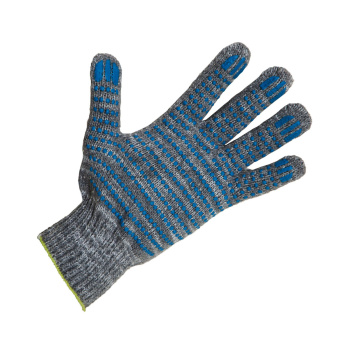 Перчатки ХБ с ПВХ точ 10кл (6 нитей) 50гр серые (графит)  *10/200