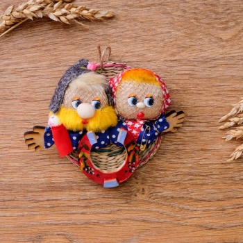 Оберег - панно «Неразлучники», 10х11х3 см, микс 465346