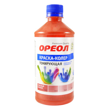 Колер краска красный коралл 0,725 кг Ореол *1/10