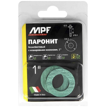 Прокладка безасбестовая 1" (паронит, 2 шт.) MP (ИС.131193) *1/10/150 Прокладка безасбестовая 1" (паронит, 2 шт.) MP (ИС.131193) *1/10/150