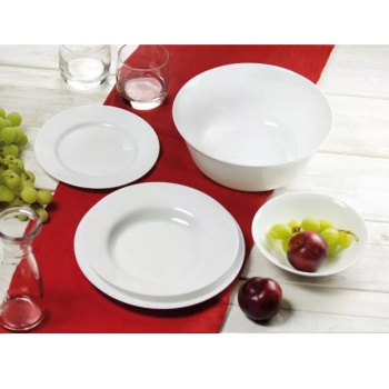 Тарелка стекло Luminarc "Every Day" мелк. d24см Белый G0564/Q1930 *6/24