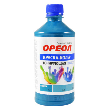 Колер краска бирюза 0,725 кг Ореол *1/10