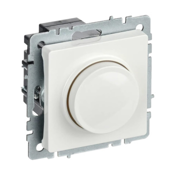 Светорегулятор  "BRITE" белый 600Вт поворотно-нажимной IEK BR-D20-0600-K01   *1/8/80