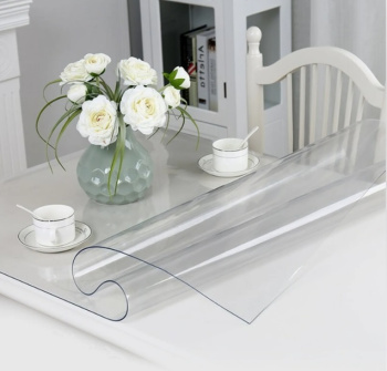 Скатерть "гибкое стекло" прозрачная 60х120см, толщ.0,8мм. CSG080/0,6/1,2 "Crystal" *1/11