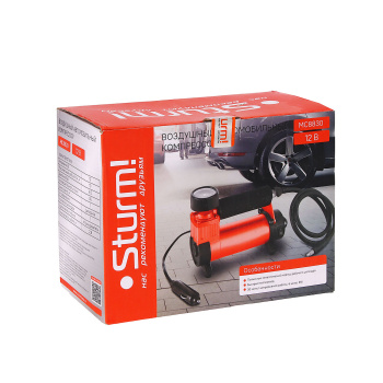 Компрессор автомобильный 12В 30л/мин 9,5 Бар МС8830 STURM *1/8