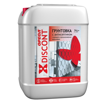 Грунтовка антисептическая глубокого проникновения Ореол Дисконт, 5 кг Грунтовка антисептическая глубокого проникновения Ореол Дисконт, 5 кг