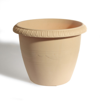 Кашпо пластм. "Lе Jardin" 9.5л, d верха 300мм h240мм с поддоном Зол.Мрамор104-3 (Tek.A.Tek)*1/12