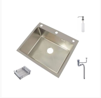 Мойка нерж. врезная 600х500х220мм DIKALAN сатин, с сифоном, отв. под смеситель, дозатор  *1/5 Мойка нерж. врезная 600х500х220мм DIKALAN сатин, с сифоном, отв. под смеситель, дозатор  *1/5