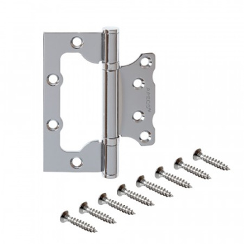 Петля без врезки 100*75*2,5мм ХРОМ СR (комплект 2шт.) АПЕКС *1/5/50