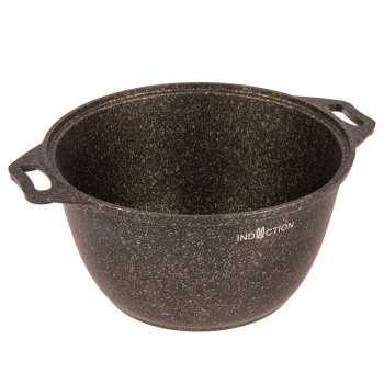 Кастрюля алюм. литая а/приг. Kukmara "Granit Ultra Induction" blue 4,0л Стекл.кр. кгги42а *1/3