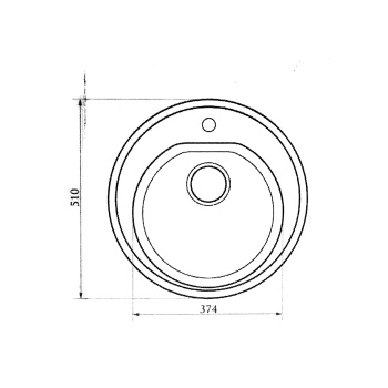 Мойка из искусственного камня круглая хлопок глянцевая Черая Z3Q7 (510х510х191) *1 Мойка из искусственного камня круглая хлопок глянцевая Черая Z3Q7 (510х510х191) *1
