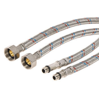 Шланг соединительный к смесителю 120 см нерж.сталь VALFEX М10*18-1/2" уп.2шт *1/40 Шланг соединительный к смесителю 120 см нерж.сталь VALFEX М10*18-1/2" уп.2шт *1/40