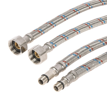 Шланг соединительный к смесителю 50 см нерж.сталь VALFEX М10*18-1/2" уп.2шт *1/75 Шланг соединительный к смесителю 50 см нерж.сталь VALFEX М10*18-1/2" уп.2шт *1/75